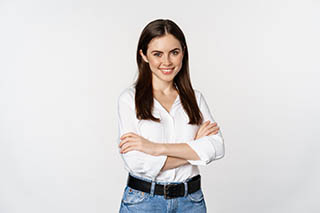Porträt von Katie, Absolventin im Kurs Webdesign & UI